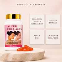 Complément de beauté : Capsules de collagène pour adultes, saveur personnalisée, OEM, ODM, programmes de vente en gros et au détail