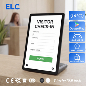 Support de tablette Android 14 de type L pour bureau, lecteur NFC RFID pour l'enregistrement et le contrôle des visiteurs - Product Image 1