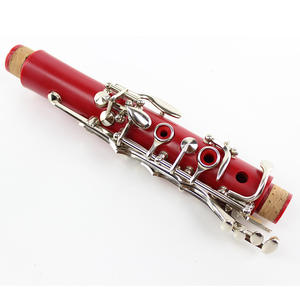 Instrumento de clase de juego de <span class=keywords><strong>clarinete</strong></span> ébano <span class=keywords><strong>rojo</strong></span> BB 17 teclas instrumento de viento profesional - Product Image 3