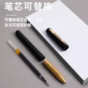 Black <b>Gold</b> 1.0mm Ballpoint <b>Pen</b> Large Capacity Signature <b>Pen</b> Office Use - Product Image 2