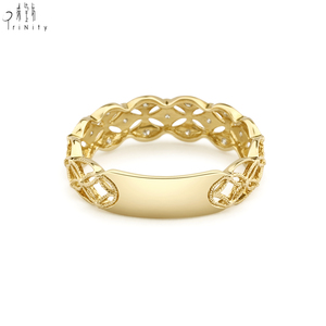 Anillo de Diamantes Tejidos de Diseño Exclusivo de Joyería Fina Vintage en Oferta, Anillo de Diamantes Naturales Reales de Oro Sólido de 18K para Regalos - Product Image 4