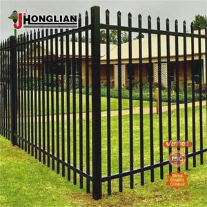 Clôture tubulaire en acier palissade horizontale Rod <span class=keywords><strong>Top</strong></span> 7 pieds <span class=keywords><strong>de</strong></span> haut, en acier galvanisé, designs <span class=keywords><strong>de</strong></span> clôture en tube carré en acier, panneau <span class=keywords><strong>de</strong></span> clôture en acier - Product Image 1