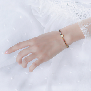 Romantic Natural Stone <b>Beaded</b> <b>Bracelet</b> Women's Adjustable Alloy Jewelry <b>for</b> Daily Wear Gifts - Product Image 2