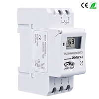 Temporizador Digital Programable Semanal de 7 Días, Monofásico, 1NO 1NC, para Riel DIN, 12V CC, Relé Temporizador AC/DC 24V 48V AC110V 220V