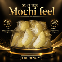 Jouet anti-stress moelleux en forme de dumpling Mochi, jouet sensoriel souple pour enfants, idéal pour les fêtes, la décoration de bureau, cadeau, vente en gros