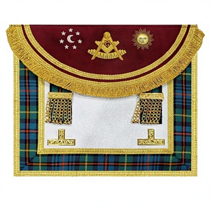 คำสั่งของ Royal scottland ผ้ากันเปื้อนสก็อตผ้ากันเปื้อนที่ยิ่งใหญ่ผ้ากันเปื้อนหนังสำหรับใช้ในโบสถ์สำหรับผู้ใหญ่ - Product Image 1