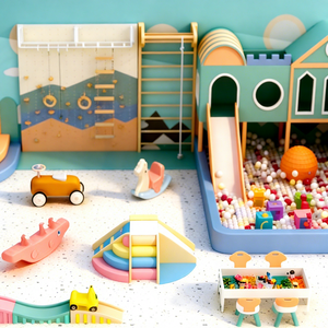 Structure de jeu intérieure pour enfants en mousse sûre, piscine à balles océaniques, toboggan, blocs de construction, équipement de jeu souple et durable pour la garderie - Product Image 2