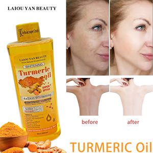 Huile de curcuma pour le visage et le corps, 200 ml, en gros, pour éclaircir la peau, éliminer les taches brunes, avec fonction de massage apaisant. - Product Image 4