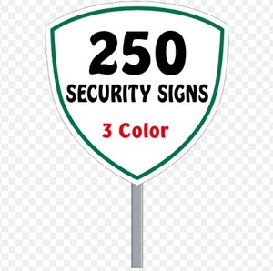 Custom Logo & Design Full Color Print Outdoor Waterproof Security Yard Sign with <b>White</b> Reflective Shield for Gardens & Lawns - Product Image 4