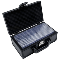 Étui de rangement en aluminium pour 22 cartes de collection classées, format 1 rangée