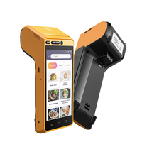Pembayaran keuangan Android 12 4G WIFI Bluetooth pemindai Barcode Terminal POS pintar genggam dengan Printer termal untuk Bank