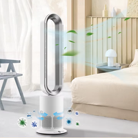 Ventilateur sur pied sans pales TP 12 CE numérique 3-en-1 avec purificateur d'air H13 HEPA et plasma 45W, télécommande, pour usage domestique et hôtelier