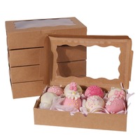 Boîtes à pâtisserie pliables personnalisées en gros avec fenêtre - Emballage écologique en carton recyclé pour sushis, gâteaux et desserts