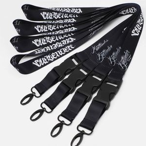 Custom Goth Punk Style <b>Lanyard</b> with Detachable Plastic Side Release Buckle Metal Oval Hook Keychain Strap for Phone Keys - Product Image 2
