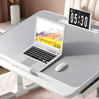 Bureau portable pliable de haute qualité pour ordinateur portable, support réglable en hauteur, table d'appoint portable avec tiroir pour le travail à domicile ou au bureau