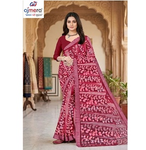 Saris en coton tendance et élégants pour femmes, confort premium, luxe, protection solaire, séchage rapide, toutes saisons, bureau, décontracté - Product Image 3