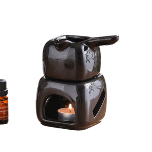 Ceramica con manico quadrato staccabile 180ml di grande capacità elettrica <span class=keywords><strong>per</strong></span> aromaterapia lampada bruciatore <span class=keywords><strong>per</strong></span> Spa olio essenziale riscaldatore da massaggio - Product Image 2