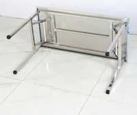 Table de travail pliable en acier inoxydable portable, table de cuisine, table de barbecue, table de marché nocturne, table de stand ambulant