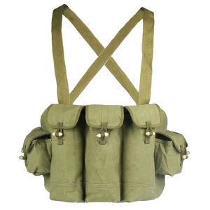 DFTV303 Classic Design <b>Camping</b> Cotton Canvas Magazine Pouch Vest Chest Rig Vintage Style <b>Tools</b> Apron - Product Image 5