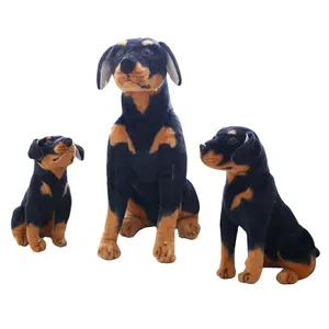 Custom Wholesale Plush Dog Soft Toy Stuffed Animal Rottweiler Pillow From China