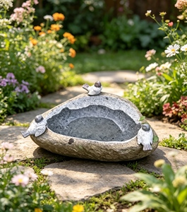 Achetez en gros : Bain d'oiseaux en pierre naturelle, durable et écologique pour jardin et salle <span class=keywords><strong>de</strong></span> bain, garantie à vie - Product Image 1