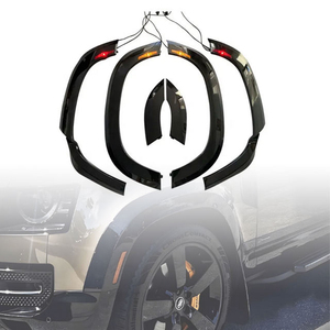 Nuevas Extensiones de Guardabarros ABS con Lámpara para Land Rover Defender 110, Color Negro, Marca Ailita, Modificación/Actualización - Product Image 1