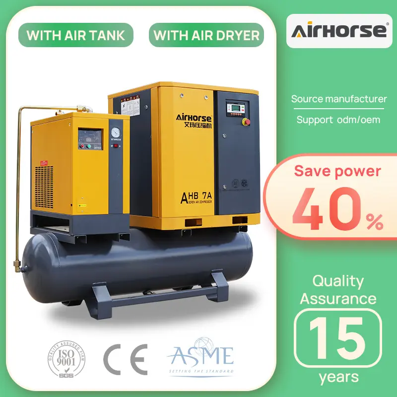 Produzione di compressori d'aria a compressione d'aria trifase per compressore d'aria compair serie