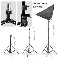 Studio Photo vidéo 50x70 cm boîte à lumière facile à plier diffuseur d'éclairage continu 4 en 1 douille E27 support de lampe