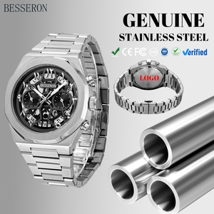 Fabricantes de Relojes Personalizados, Reloj de Cuarzo de Acero Inoxidable 316L con Esfera Esqueletizada, Logotipo Personalizado, para Hombre - Product Image 2
