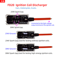 Testeur de décharge de bobine d'allumage en plastique FD20 pour voitures, motos, camions - Utilisation facile, garantie de 12 mois