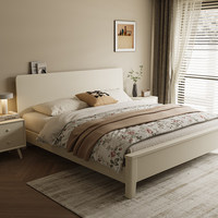 Tête de lit réglable en bois massif, style crème européen minimaliste moderne, avec rangement, capacité de charge 1000 kg, pour lits 2x2.2m et 1.8m