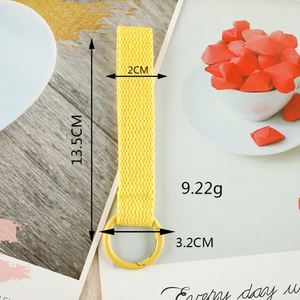Promotional Korean Style Durable Zinc Alloy Cotton Key Chain Lanyards Keychain Wristlet Woven Wrist Lanyard for Keys <b>Gift</b> - Product Image 3