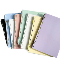 Carnet à spirale personnalisable format A4/A5 avec couverture en papier, reliure spirale, couleur unie, journal à couverture rabattable pour l'écriture, style imprimé, 80 feuilles