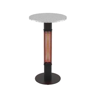 IP54 1500W freestanding electric infrared red light patio heater with table