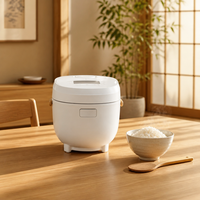 Cuiseur à riz électrique à faible teneur en sucre pour une alimentation saine en famille, avec couvercle intérieur amovible et nettoyage vapeur, idéal pour la cuisine domestique et la cuisson quotidienne