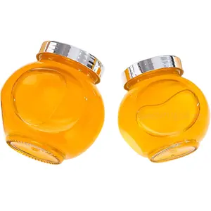 Preço barato Bee Honey Glass Jar com agitação Rod Food Grade Vazio Honey Jars Fruit Juice Glass Storage Bottle