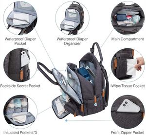 BSCI personalizado de alta calidad <span class=keywords><strong>Byby</strong></span> bolsa de almacenamiento de pañales impermeable duradero mamá pañal mochila - Product Image 3