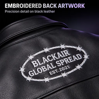 Veste Bomber Varsity Homme en Cuir Véritable Noir Uni avec Logo, Tendance Hiver 2026, Style Urbain Élégant et Unique