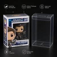 Boîte en plastique PET sans acide pour figurines Funko Pop de 6 pouces, étui de présentation transparent rigide avec fond à verrouillage automatique, rangement et présentation