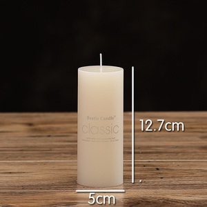 Vente en gros de bougies cylindriques sans fumée blanc ivoire pour anniversaire mariage hôtel église Western Restaurant décoration - Product Image 5