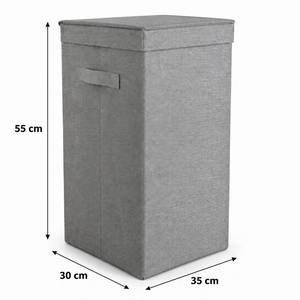 Cesto Portabiancheria in Tessuto <span class=keywords><strong>Grigio</strong></span> con Coperchio e Manici Rinforzati, Cesto per Bucato con Coperchio per <span class=keywords><strong>Bagno</strong></span> - Product Image 4