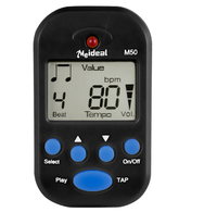 Metronom Mini LCD Profesional dengan Output Earphone, Metronom Saku Clip-on Praktis, Metronom Digital Plastik untuk Pengaturan Tempo