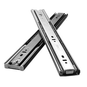 รางเลื่อนลิ้นชักสแตนเลสแบบกันกระแทก รางเลื่อนเฟอร์นิเจอร์แบบสามตอน รางนำตู้เสื้อผ้า รางลูกปืนเหล็ก - Product Image 1