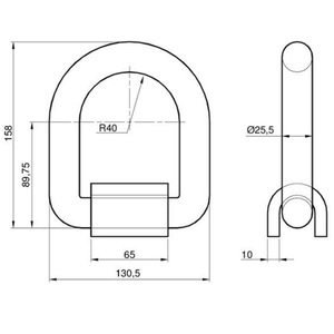 12000lbs Flatbed Truck Weld on Forged D Lashing <b>Ring</b> Trailer Tie Down Anchor with <b>Plate</b> - Product Image 4