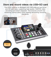 Commutateur vidéo de diffusion en direct NDI HX 5 canaux 4K HDMI SDI, mélangeur vidéo avec enregistrement et contrôle PTZ, direct usine OEM ODM pour la diffusion