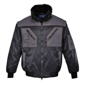 PORTWEST-PJ20BYR-Veste pilote bicolore noir/gris - Product Image 1