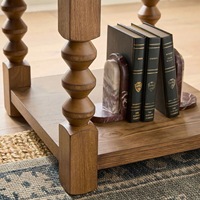 Table basse en bois massif sculpté, style rustique américain, durable, directement de l'usine, pour salon, hôtel, appartement, petits espaces