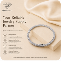 Bracelet tennis minimaliste en argent sterling 925 de haute qualité JINSEO avec moissanite, pour toutes les occasions quotidiennes