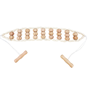 Rodillo de cuerda de masaje de espalda de madera de nuevo estilo de alta calidad, rodillo de masaje de cinturón de madera de haya para masaje corporal - Product Image 2