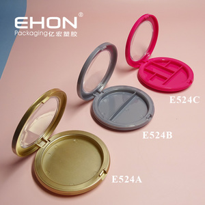 Estuche Compacto Redondo para Rubor, Envase Vacío de Polvo ABS con Tapa Transparente, Empaque Cosmético para Sombra de Ojos, Venta Caliente - Product Image 1